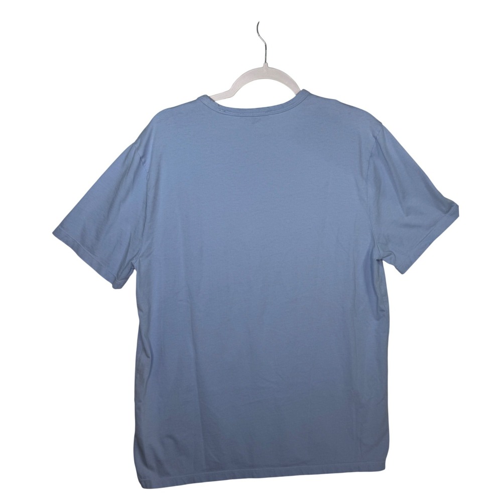 Vince Mens Crew Neck Short Sleeve T Shirt Light Blue Size L Cotton Made in USA - Picture 4 of 5
